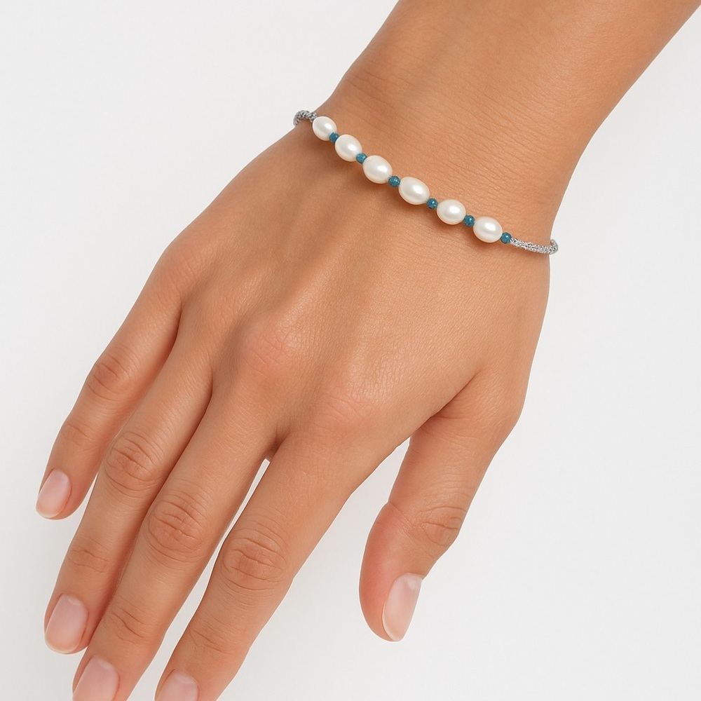 Pandora fresh water pearls 925 silver bracelet​ ✨